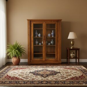 Classic Teak Display Cabinet Or Bookshelf