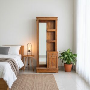 Teak Dressing Table with a Full Mirror