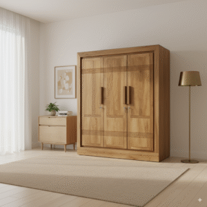 Classic Teak Triple Door Wardrobe